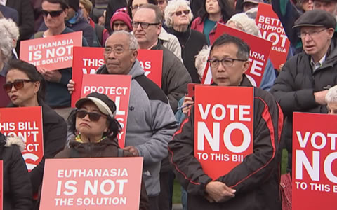 New Zealand MPs legalise ‘end of life choice’ of euthanasia, but the public must vote