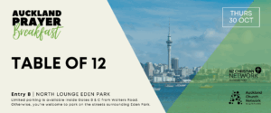 2025 Auckland Prayer Breakfast Table of 12